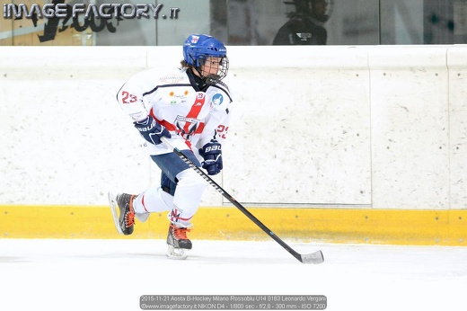 2015-11-21 Aosta B-Hockey Milano Rossoblu U14 0163 Leonardo Vergani